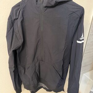 Adidas Men's Black Half Zip Pullover Windbreaker